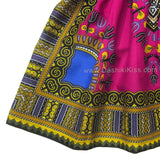 Pink Toddler Kids African Dashiki Dress Cute Lovely Print Dashiki