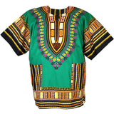 Green African Dashiki Shirt Tops
