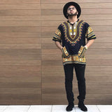 Black and Yellow African Dashiki Shirt
