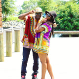 Purple Plus Size African Dashiki Shirt