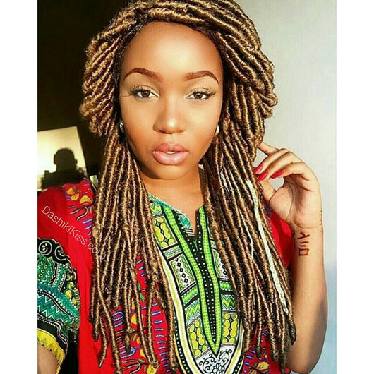 Red Plus Size Nigerian African Dashiki Shirt