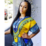 Yellow Plus Size African Dashiki Shirt