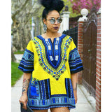 Yellow Plus Size African Dashiki Shirt