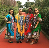 Green African Dashiki Long Dress