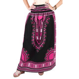 Black and Pink African Dashiki Skirt