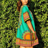 Green Plus Size African Dashiki Shirt