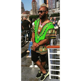 Lime Plus Size African Dashiki Shirt