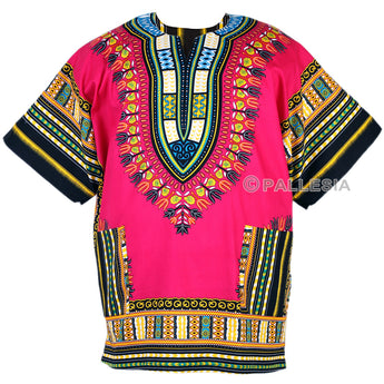 Pink Plus Size African Dashiki Shirt