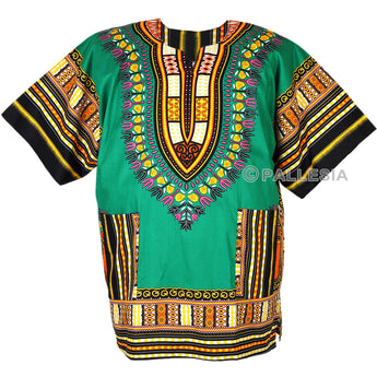 Green Plus Size African Dashiki Shirt