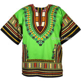 Lime Plus Size African Dashiki Shirt