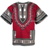 Carmine Red Plus Size African Dashiki Shirt