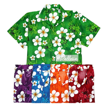 Floral Plumeria Flower Hawaiian Shirt 5Colors 7Sizes S-4XL HW303