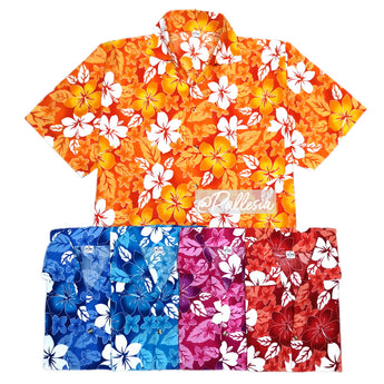 Floral Hibiscus Flower Hawaiian Shirt 5Colors 7Sizes S-4XL HW304