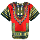 Red Plus Size African Dashiki Shirt