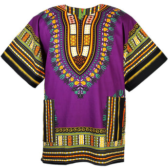 Purple Plus Size Dashiki Shirt XXXL Jumbo Big Shirt