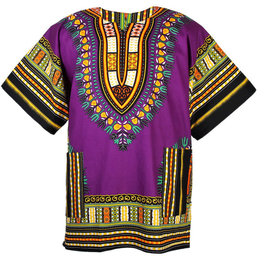 Purple Plus Size Dashiki Shirt XXXL Jumbo Big Shirt
