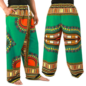 Green African Dashiki Pants
