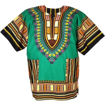 Green African Dashiki Shirt