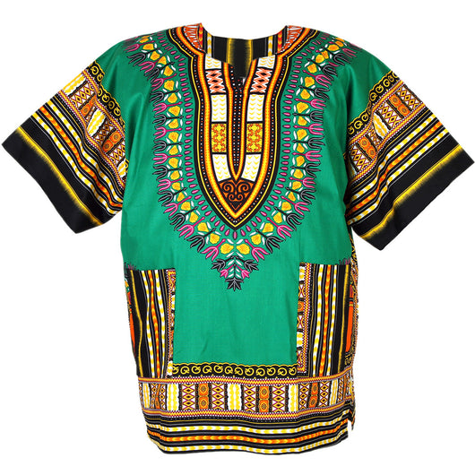 Green African Dashiki Shirt