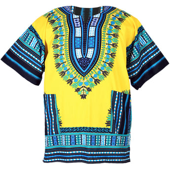 Light Yellow African Dashiki Shirt