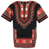 Orange and Black African Dashiki Tops Shirt