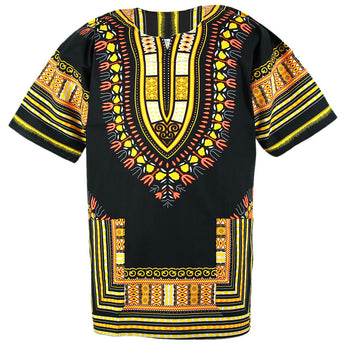 Black and Yellow African Dashiki Shirt