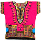 Pink Toddler Kids African Dashiki Shirt