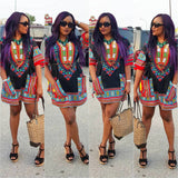 Black and Red Colorful African Dashiki Shirt