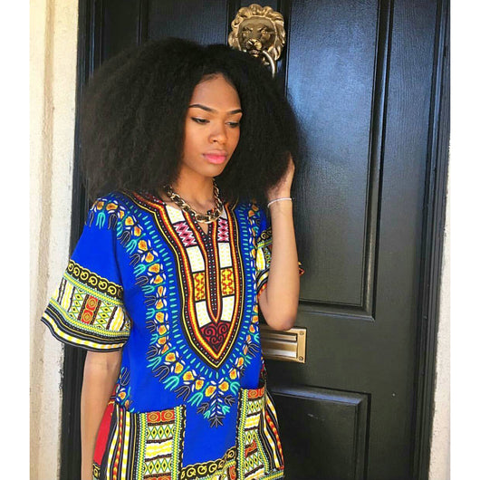 Blue African Dashiki Shirt Blue African Dashiki Shirt