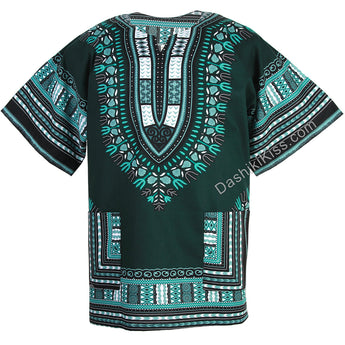 Dark Green African Dashiki Shirt