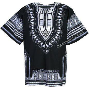 Black Plus Size African Dashiki Shirt