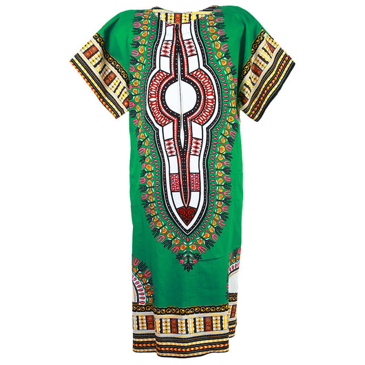 Green African Dashiki Long Dress