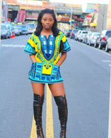 Light Yellow African Dashiki Shirt