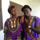 Purple Nigerian African Dashiki Shirt