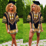 Black and Yellow Women African Dashiki Tops Wear