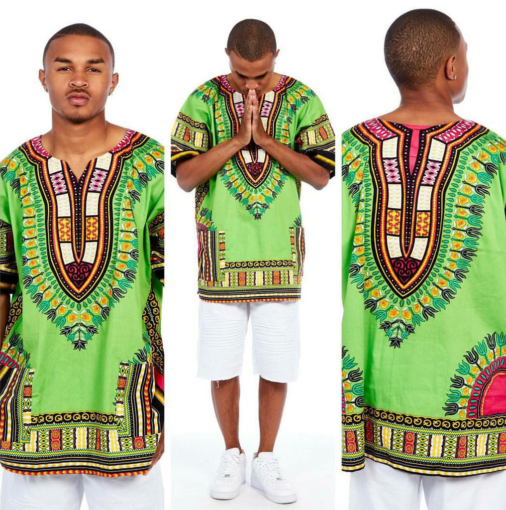 Lime African Dashiki Shirt – DashikiKiss