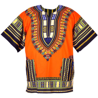 Orange African Dashiki Shirt