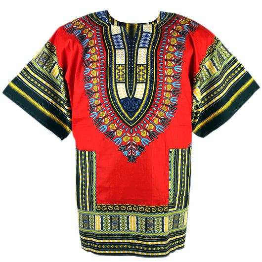 Red African Dashiki Shirt