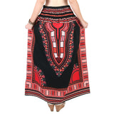 Black and Red African Dashiki Skirt
